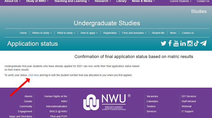 How To Check Your NWU Application Status Online In 2025