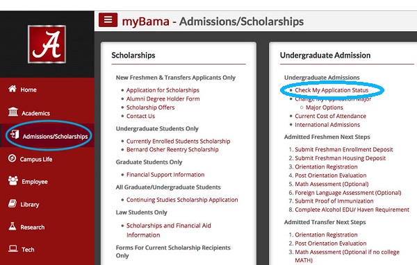 How To Check Your Application Status At University Of Alabama 2025